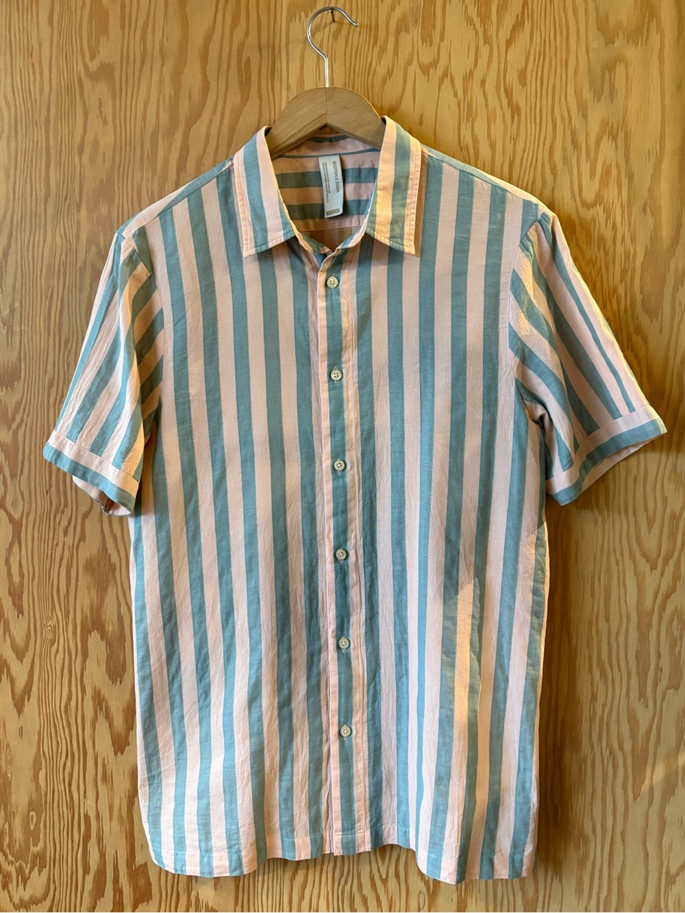Scotch & Soda Vertical Stripe Short-Sleeve Shirt